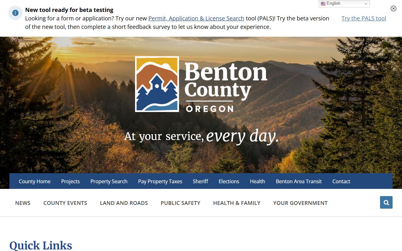 Benton County main website for sex offender registry information