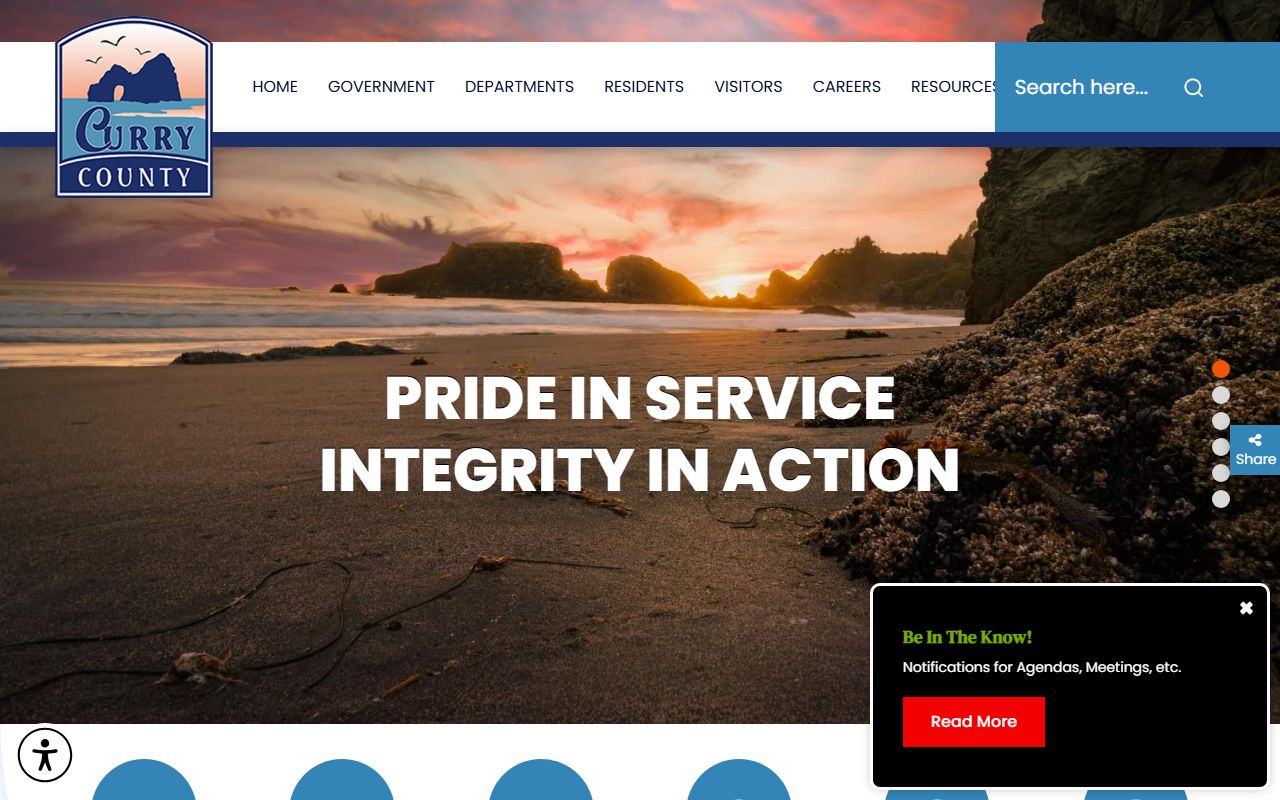 Curry County government website for public records and county services