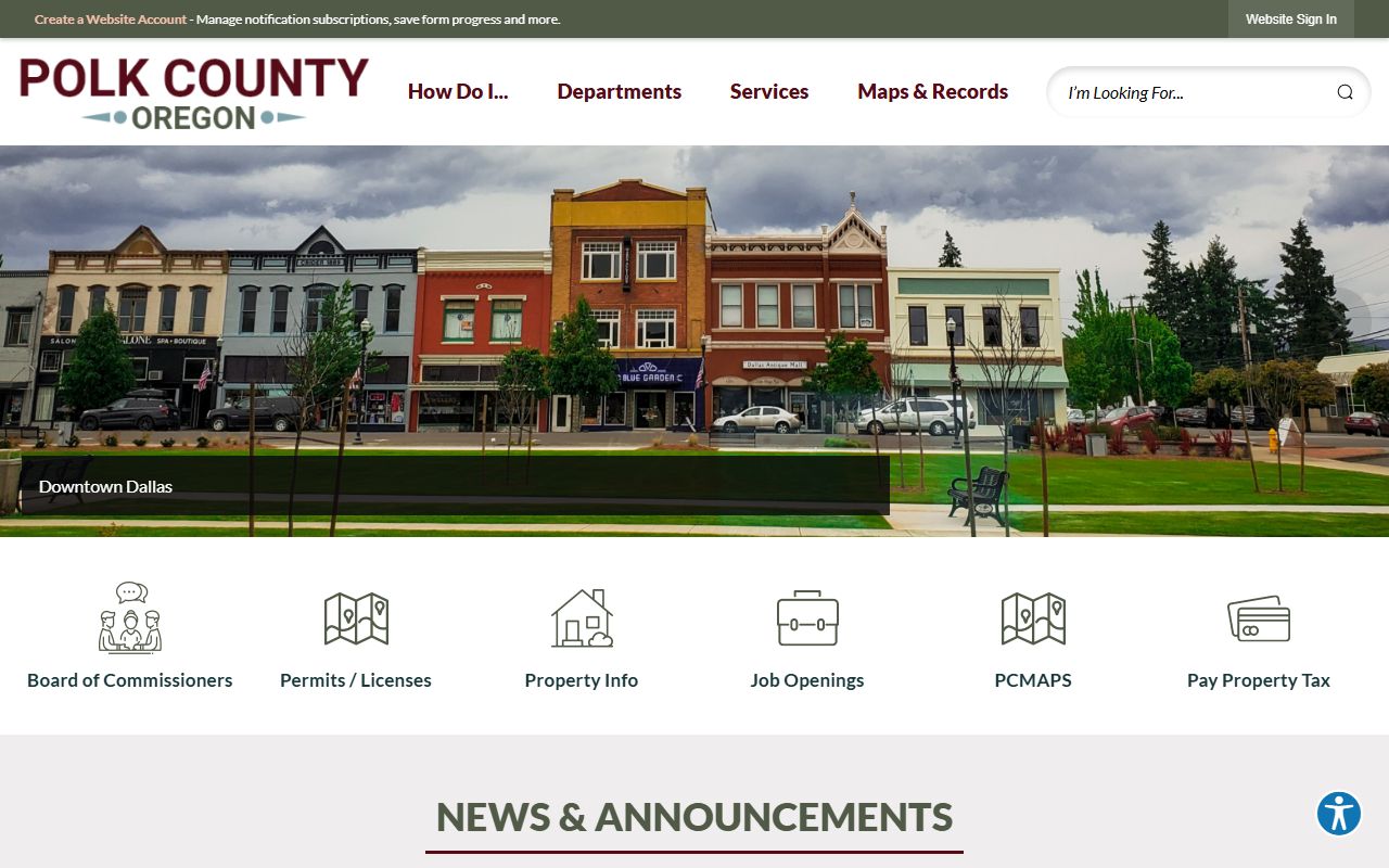 Polk County government website for sex offender registry information