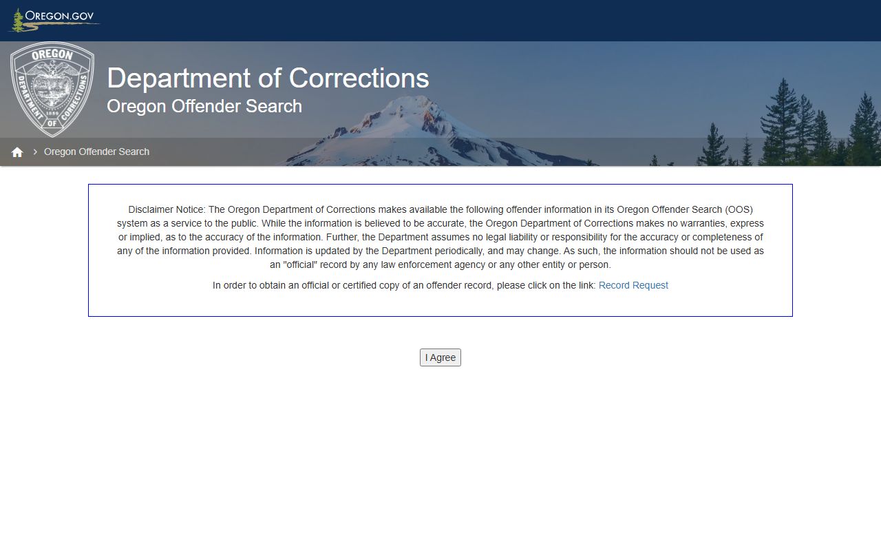 Oregon Offender Search portal for finding sex offenders and other offenders